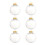 6Pcs/set Empty Clear Christmas Ball with Removable-Gold 10cm 1