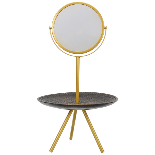 Multi-Color 360 Rotation Vanity Mirror with Tray for Home 2