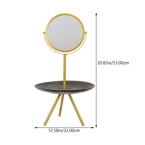 Multi-Color 360 Rotation Vanity Mirror with Tray for Home 1