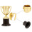 16 Unidades Mini Troféu De Plástico Taça 7