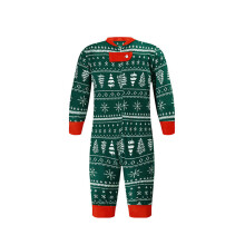Parent-Child Outfits Women Men-Dark green Christmas Baby 9M