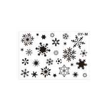 Snowflakes Stencil Christmas Templates Reusable PET Stencils-M