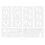 6pcs/Pack Christmas Drawing Templates Large Footprint Stencil 1