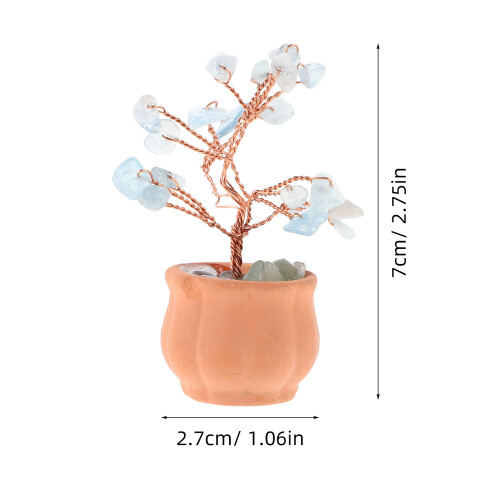 Mini Árbol De Cristal Artificial 7 Ramas Para Y Oficina 1