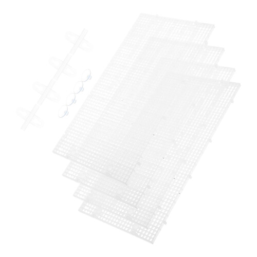 Juego Divisoria Rejilla Plástico Transparente Para