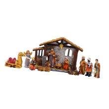 Baby Jesuses Heilige Familie Standbeeld Miniatuur Kerst