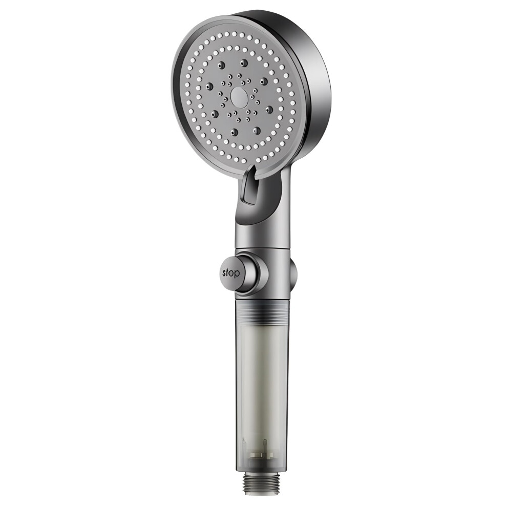 Silicone Water Outlet Hard Water Filter Shower Head With 5 Spray Jet Modes 9084446563603