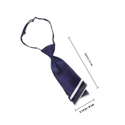 Verstelbare Stropdas Vrouwen Met Dubbele Donkerblauw 1