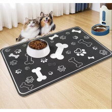 Cat Bowl Mat 50 X 30 Cm Waterproof Non-Slip Pet Feeding Mat Cat Diatom Mud Mat Blue