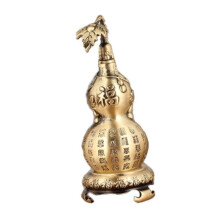 (S, Gold) Lucky Gourd Sculpture Desktop Ornament for Bedroom Spring Festival Bookshelf S 25-26s