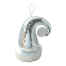 Disco-Weihnachtsmütze für Weihnachtsbaumdekoration, glitzernde