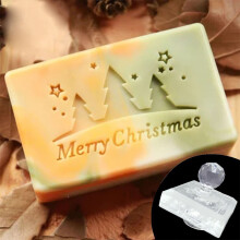 Acrylic Transparent Soap Stamp Christmas-With handle Z0204SS