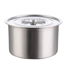 Stainless Steel Stockpot With Lid, 22cm, Easy Clean, High Temperature Resistant, Multifunctional Soup Pot For Seasoning Eggs