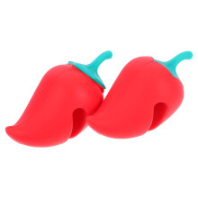 2 Unidades Elevadores Antiderrame Silicona Forma Pimiento