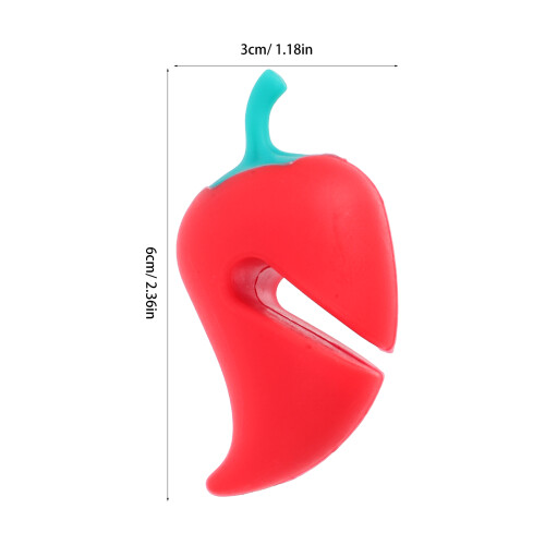 2 Unidades Elevadores Antiderrame Silicona Forma Pimiento 1