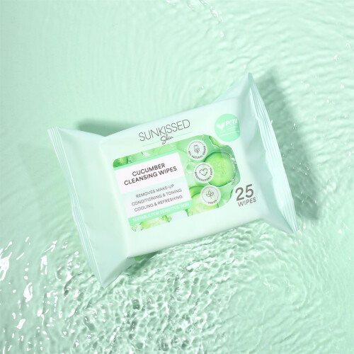 Sunkissed Skin Cucumber Cleansing Wipes 25 Pack 1