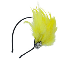 Karneval Party Feder Hairhoop Fascinator Stirnband Cosplay-Gelb