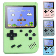 (green) Built-in 500 Classic Games Retro Video Game Console Kids Gift 25-26s