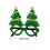 Weihnachten Santa Bart Brillengestell-Grüner Weihnachtsbaum 2