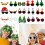 Weihnachten Santa Bart Brillengestell-Grüner Weihnachtsbaum 6