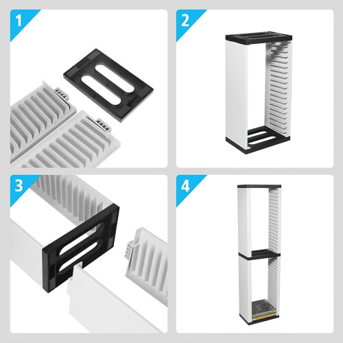 Game Disc Holder For PS5 And Switch 36-Disc Capacity Video Game Storage Tower Rack 2