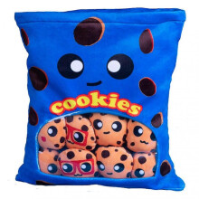 (Blue) Cheesy Puff Plush Toy Cute Fluffy Pillow Stuffed Soft Snack Kawaii Kids Birthday Christmas Gift 25-26s