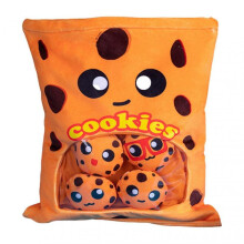 (yellow) Cheesy Puff Plush Toy Cute Fluffy Pillow Stuffed Soft Snack Kawaii Kids Birthday Christmas Gift 25-26s