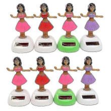 8x Solar Powered Dancing Hula Girl Swinging Bobble Toy Gift for Car Decoration 25-26s