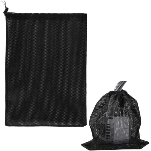 Protective Water Pump Filter Net 2-Pack, Drawstring Closure, 31x41 Cm, Debris Guard For Pond Pumps 2
