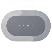 (Gray) Bath Mat Super Absorbent Floor Mat Quick Drying Bathroom Rug Non Slip Entrance Doormat 25-26s