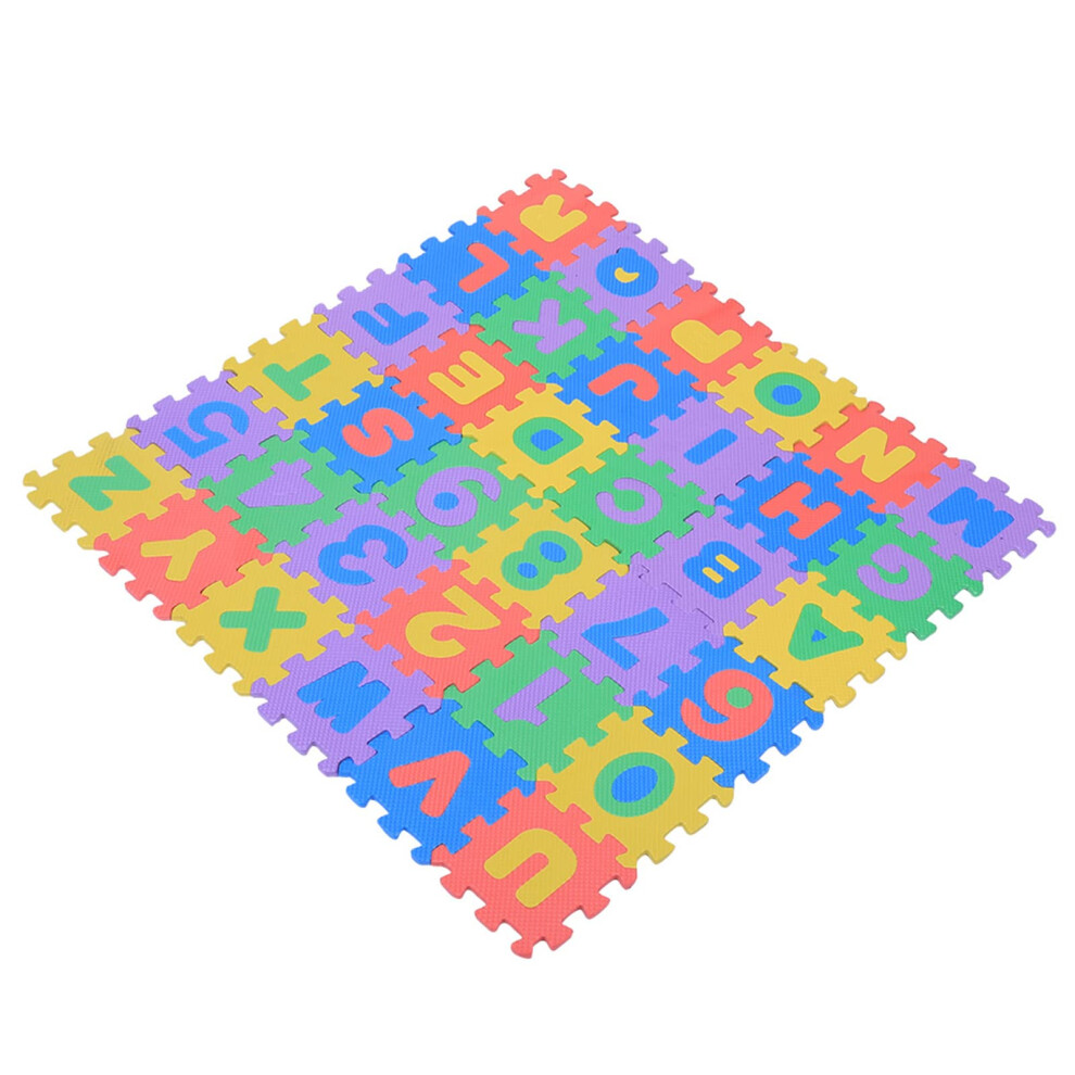 36Pcs EVA Foam Play Mat With Letters And Numbers For Baby Crawling, Bright Color Educational Toy For Toddlers