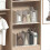 (White)Five rows Adjustable Handbag Closet Shelf Dividers Expandable Handbag Storage Organization 25-26s 4