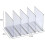(Clear)Five rows Adjustable Handbag Closet Shelf Dividers Expandable Handbag Storage Organization 25-26s 2