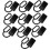 10Pcs Staub Kappe Kunststoff Stecker Schwarz 4