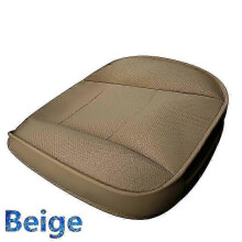 (1pcs front Beige) Ultra-Luxury Car Seat Protection Single Seat Without Backrest PU Senior Leather Car Seat Cover For Most Four-Door Sedan&SUV 25-26s
