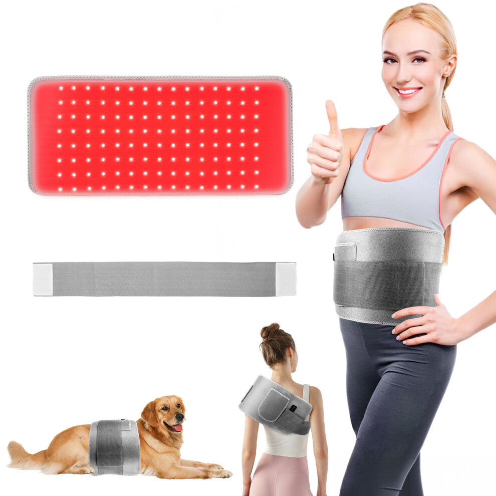 120 LEDs 5 Levels Vibration Massage Red Light Therapy Belt with 10 Hz Pulsed Controller-image-OPC-PMDMKM7-NEW