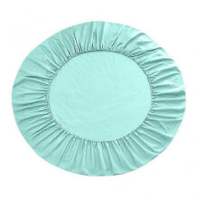 (Light Green) Pure Cotton Round Bed Fitted Sheet Bed Cover Home Textile 200x200cm White 25-26s