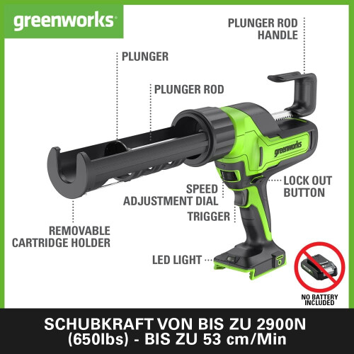 Greenworks 24V Caulk Gun - tool only 2