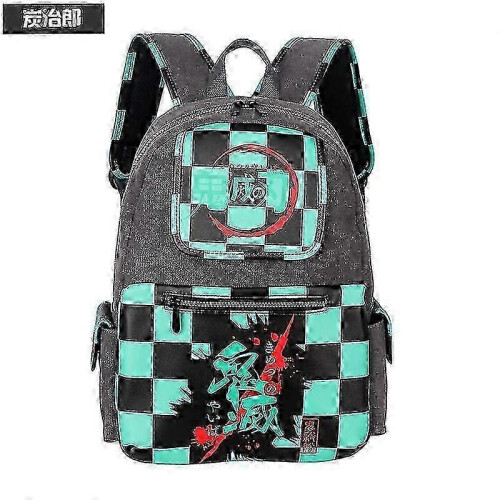 (Tanjiro) Demon Slayer Backpack Canvas Backpack Student School Bag Computer Backpack P20250110519 25-26s