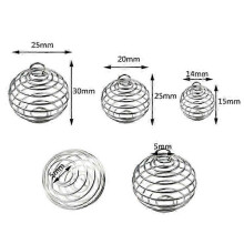(30Pcs) 1030Pcs Spiral Bead Cages Pendants For Diy Crystals Stones Jewelry Making 25-26s