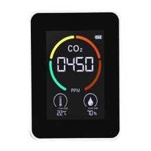 Carbon Dioxide Monitors 3.7V Indoor Air Quality Monitor Built-In Battery CO2 Detector USB Charging For Home Or Office