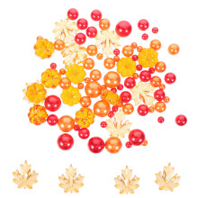 2Stk Herbst Vasenfüller Aus Kunststoff Mit Kürbissen Und Ahornblättern