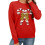 Festlicher Damenpullover mit Zuckerstange und Schleifen,-Grün M 5