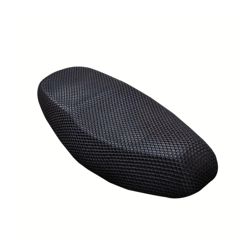 Seat Cover 1-Piece 3D Spacer Mesh Anti-Slip Cushion For Motorcycle Scooter Moped Black 9354506486891
