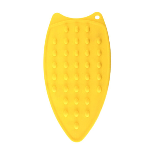 Mini Iron Rest for Hot Irons, Compact Multi-Purpose Heat-Resistant Mat, Yellow Table Protector