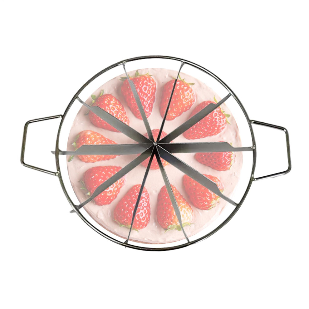 Cake Cutter Cutting Machine - Precision Cutter For Cakes Pizza Pastry Cheesecakes Desserts - Stainless Steel 10-Piece Cookie Cutter Set-image-OPC-PMDMQCM-NEW