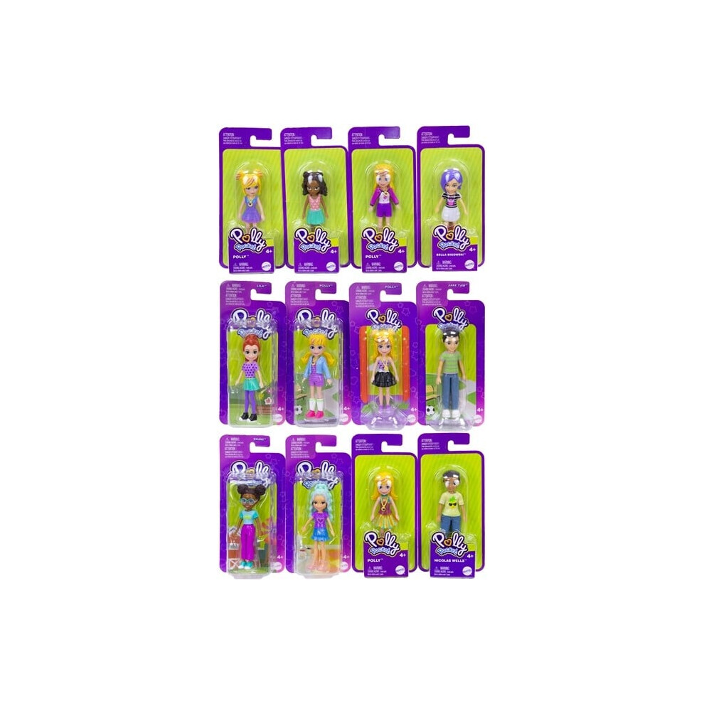 Mattel X2 Polly Pocket Dolls With Trendy Outfit Assorted