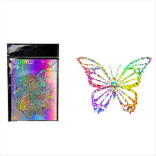 100Pcs Holographic Glitter Butterfly Stickers,Decorative Decals