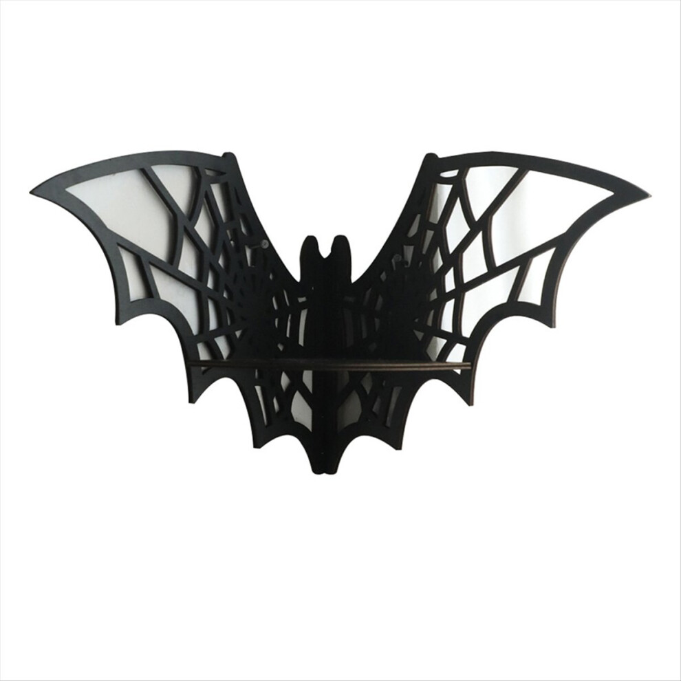 Bat Horn Frame Wooden Floating Bat Corner Shelf Gothic 4711636373401