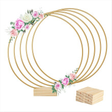 5 Stück 8 Zoll Metall-Blumenring-Mittelstückstreifen 5 Holzständer